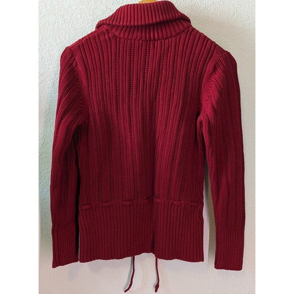 High Sierra Women's Size Medium Red Long Sleeved Buttoned-Down Sweater (A11-M) - Picture 2 of 3
